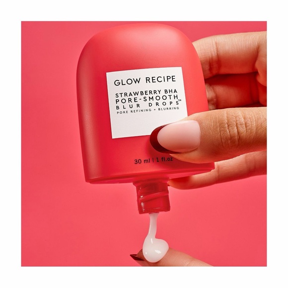 Glow Recipe Strawberry BHA Pore-Smooth Blur Drops Serum | 30 mL 🍓✨ - Picture 6 of 12